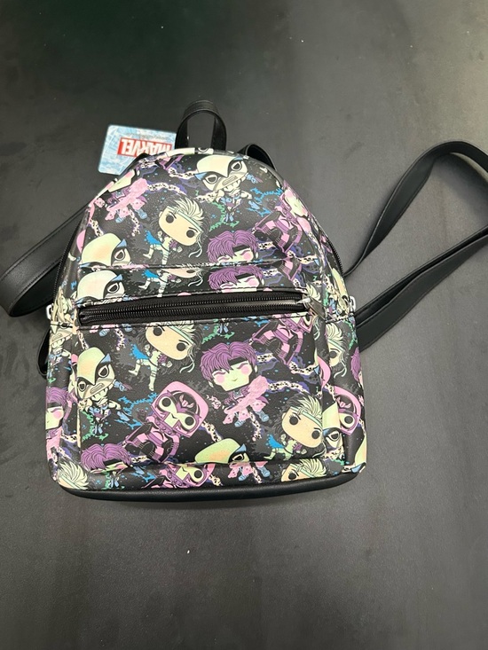 Marvel Handbags - MARVEL & FUNKO Backpack in Black with Pastel Purple Pink Mint Characters NWT